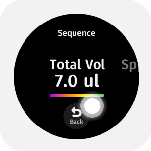 Tap on Total Sample Volume